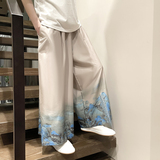 风大裤衩宽松大码裤山水水墨新风电商A100-K3001-P50，男装休闲裤，电商A100