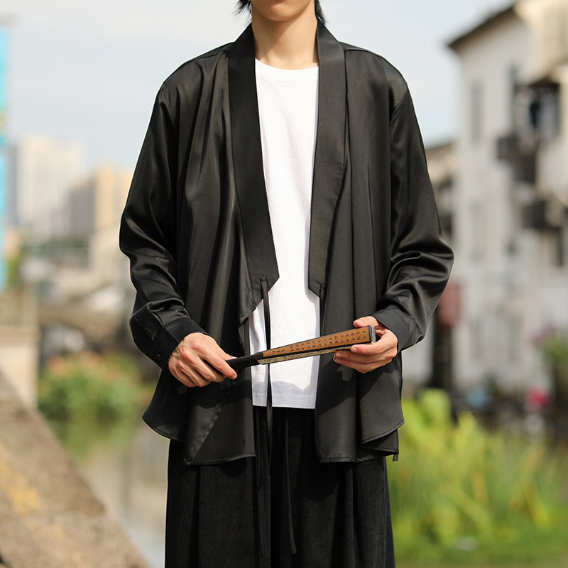 风高品质面料汉服开衫和尚服电商A100-901-P65，男装民族服装，电商A100