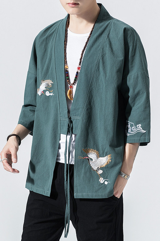 民族风绣花开衫电商A100-712-P30防晒服,男装防晒衣,电商A100