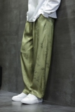 新中式直筒垂感休闲裤风宽松阔腿百搭长裤电商A100-2501-P40，男装休闲裤，电商A100