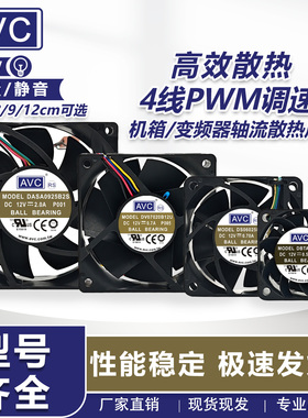 AVC奇宏 4/5/6/7/8/9/12cm PWM调速静音CPU大风量机箱散热风扇12V