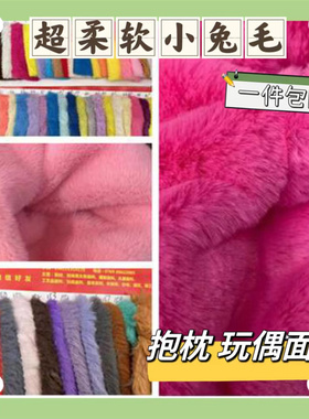 180色小兔毛 纯色毛绒布料 玩偶抱枕面料 女毛绒鞋面布 皮草diy布