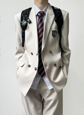 木村叔dk日系原创制服西服外套学院风西裤衬衫领带四件套西装套装