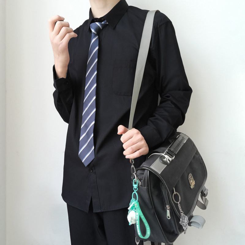 木村叔dk长袖日系制服基础款刺绣图片