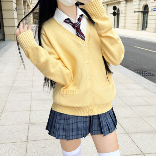 木村叔jk制服毛衣开衫外套女生春秋季日系校供感叠穿长袖针织上衣