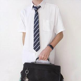 木村叔dk日系制服正版原创刺绣白色衬衫男生短袖秋季学生打底衬衣