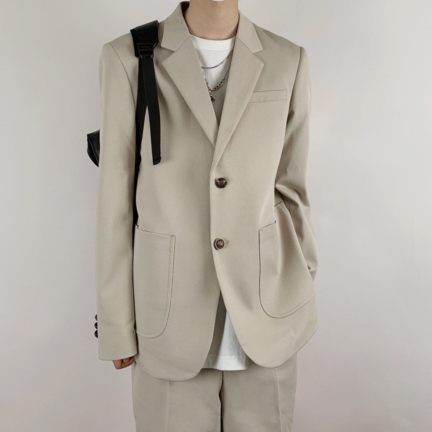 木村叔休闲春秋款休闲西服宽松图片