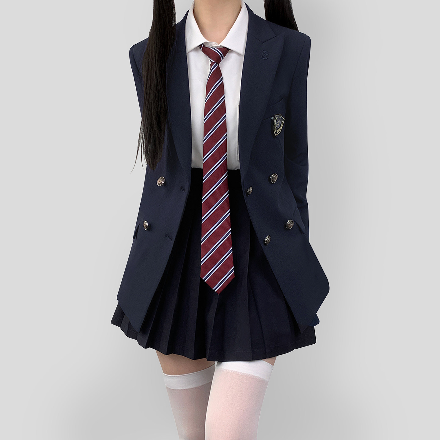 木村叔jk日系原创制服外套女生春秋季学院风女学生双排扣西服套装