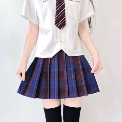 木村叔原创JK制服裙正版高腰半身裙女校供感学院风葉桜红格裙子