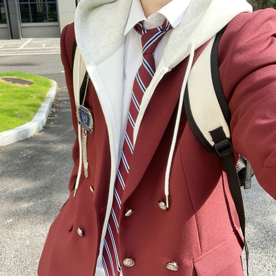 dk原创日系学院风西装外套套装