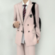 木村叔dk日系原创复古创驳领粉色西服外套男学院风校供感西装 制服