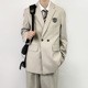 垂感西装 子男士 米色西服裤 木村叔dk原创日系制服男学生单排扣秋季