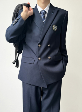 木村叔dk日系西服学生制服三件套西裤衬衫领带原创校供感西装套装
