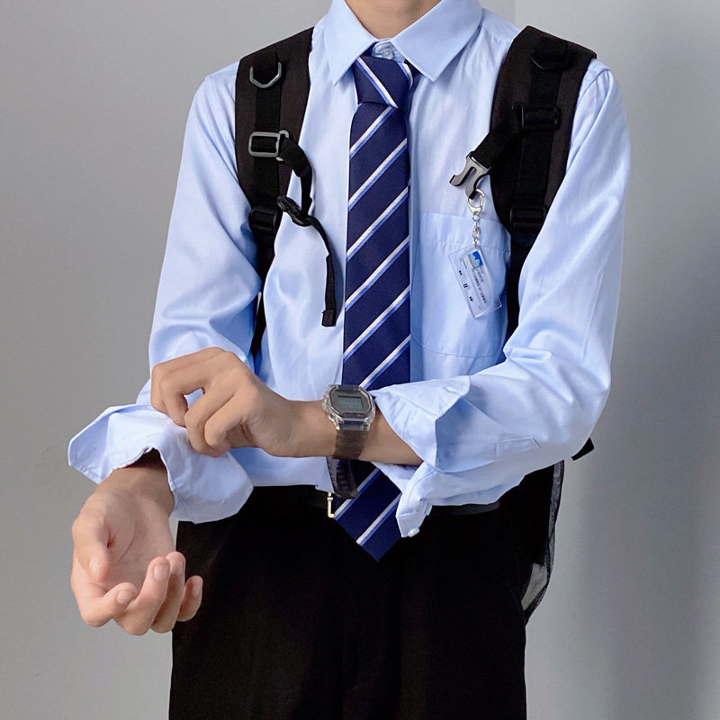 dk木村基础款蓝色学生青少年制服图片