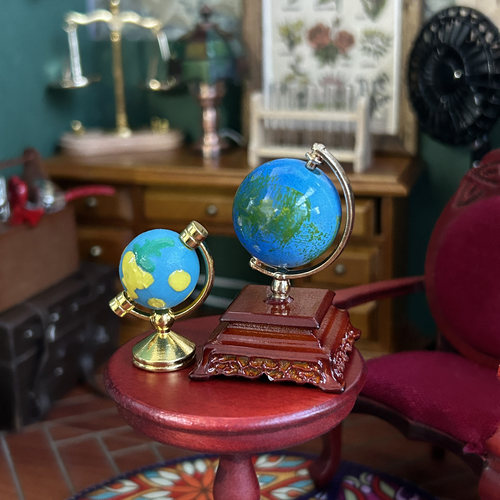 合金微缩地球仪娃娃屋模型