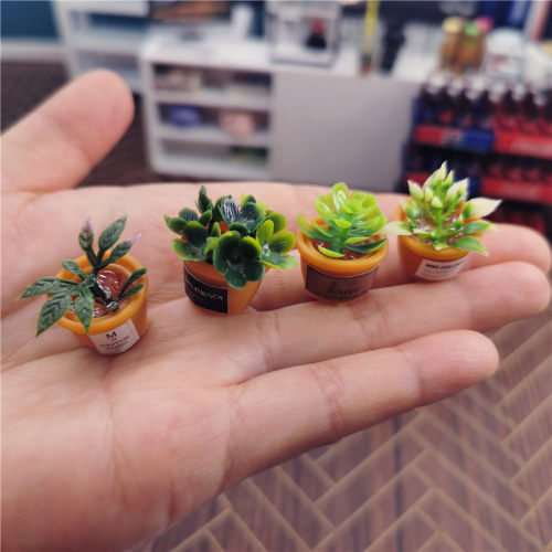 12分配件微缩拍摄植物盆栽娃娃屋