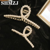 韩国气质网红珍珠金属抓夹ins甜美时尚 抓夹盘发夹 复古2025潮法式