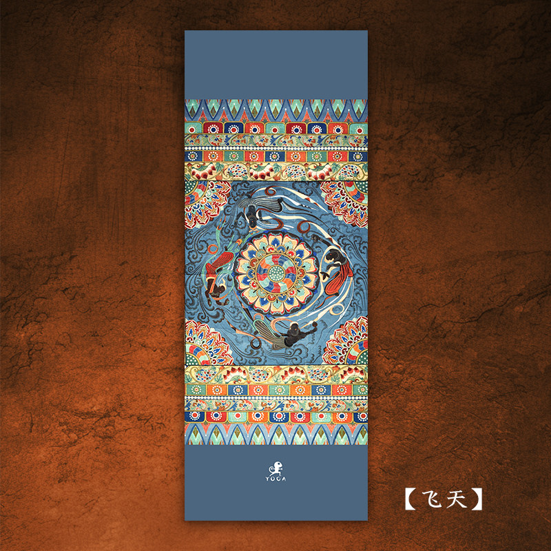 壁虎印花瑜伽垫梦回敦煌干湿防滑PU橡胶运动健身家用地板垫子男女