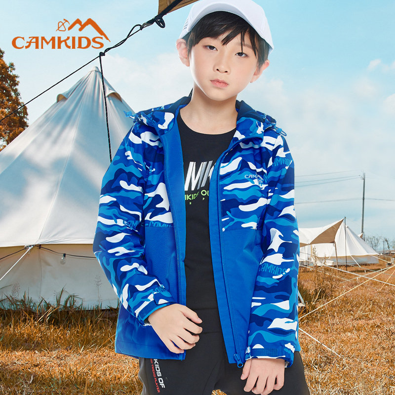 泼水儿童风衣camkids防风防泼水