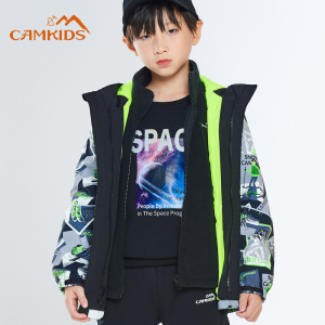 camkids小骆驼儿童冲锋衣防风防泼水保暖男中大童冬季可拆卸外套