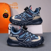 camkids小骆驼2025新款 男孩二棉皮面双网防滑耐磨秋冬儿童运动鞋