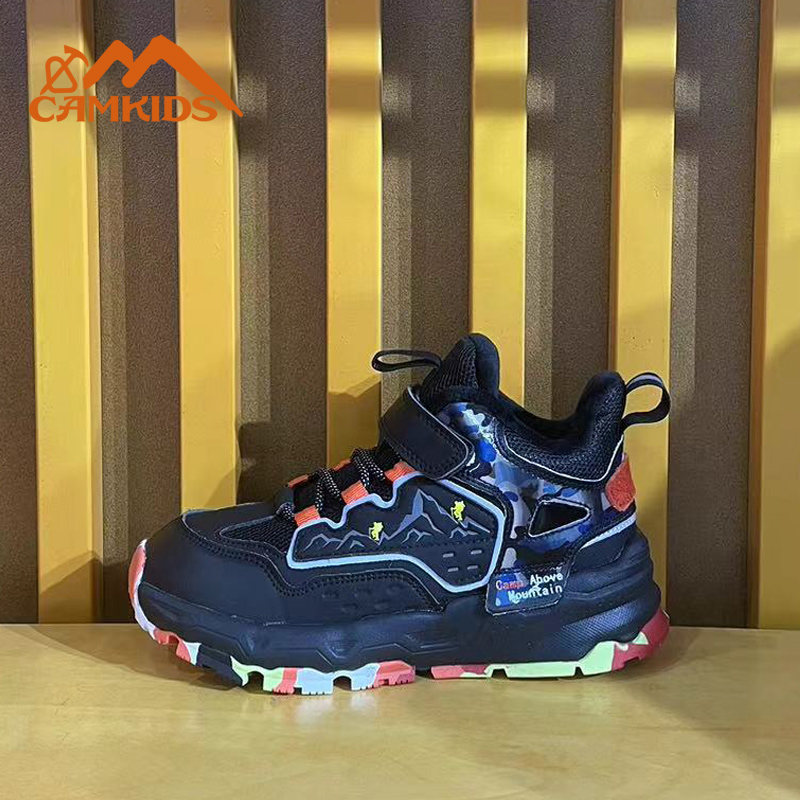 防滑扣加绒保暖二棉男童冬运动鞋