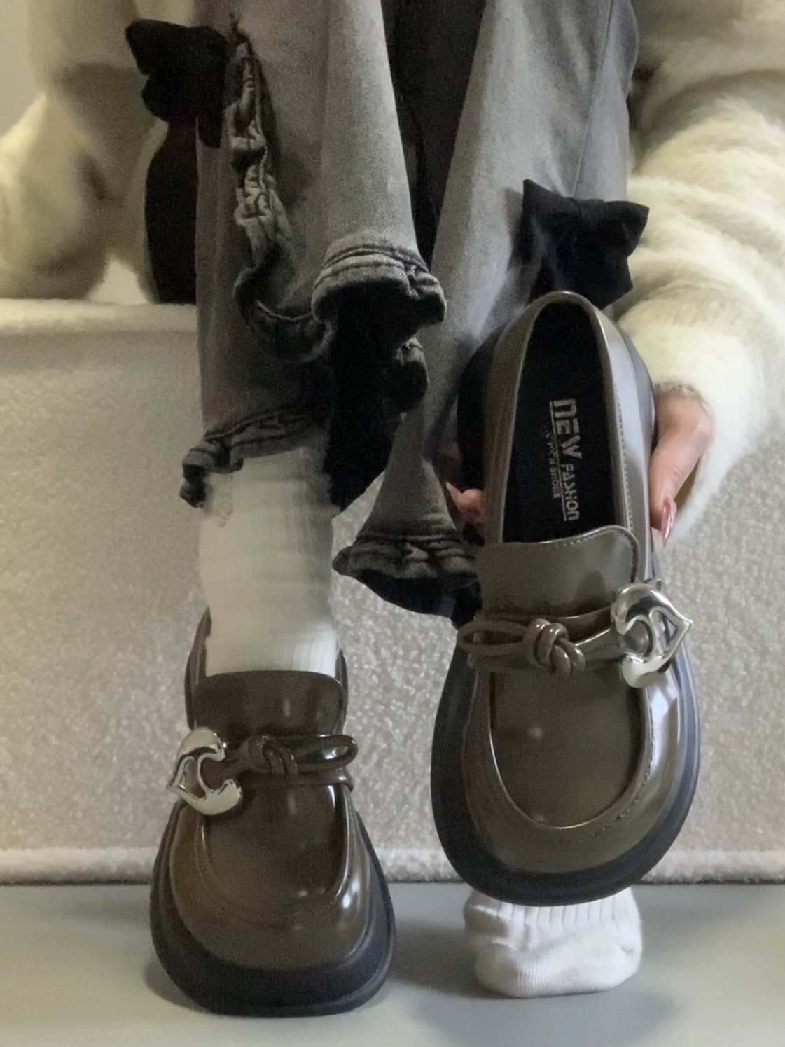 英伦风小皮鞋女2025新款夏季厚底小众设计甜酷日系jk玛丽珍大头鞋