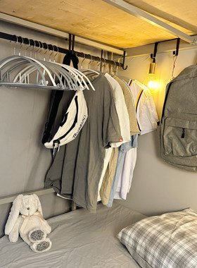 宿舍挂衣服神器免打孔