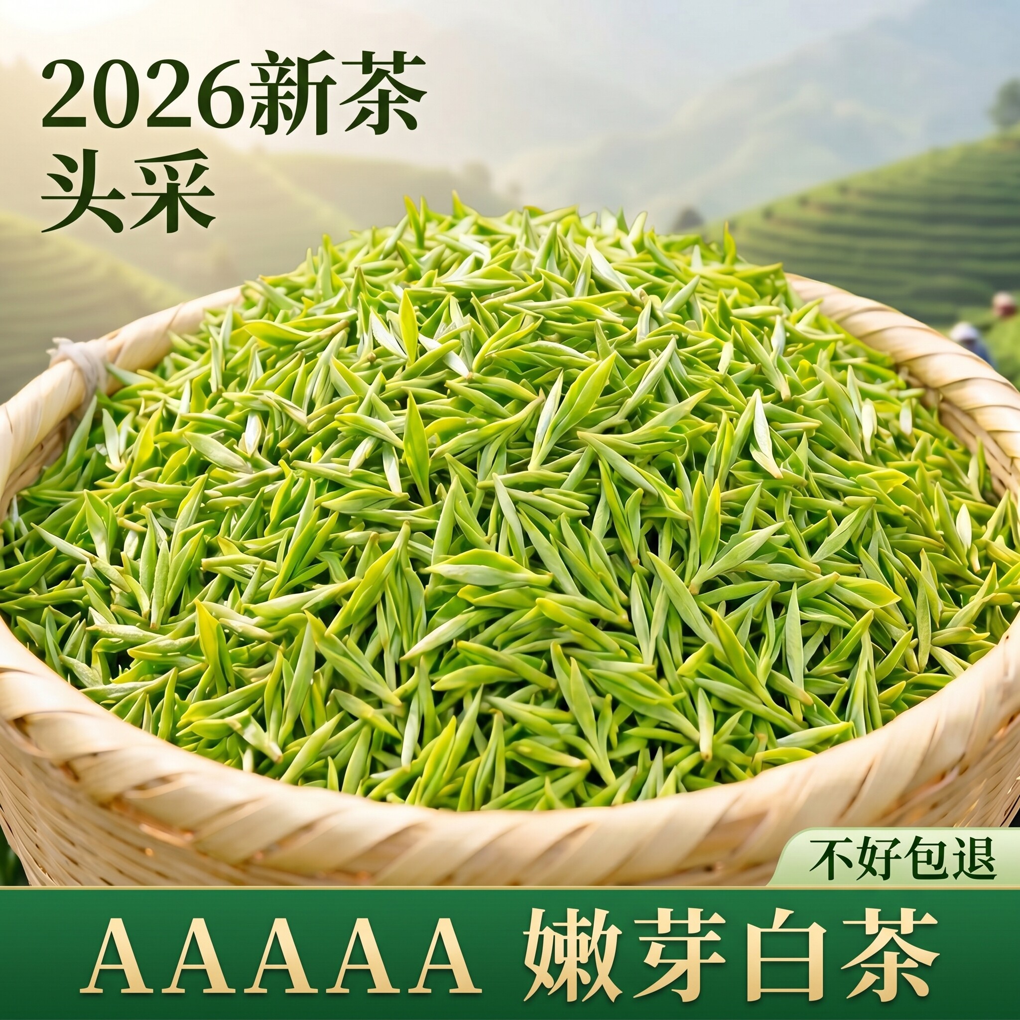 【嫩芽白茶兰花香】2026新茶安吉产一芽一叶头采高山珍稀高档罐装