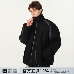 FORNINES设计感加厚立领棉衣男女情侣潮牌冬季 棉袄防寒服小众外套