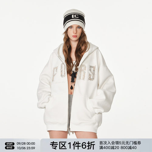 FORNINES刺绣logo开衫卫衣