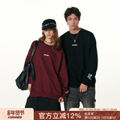 FORNINES刺绣圆领重磅卫衣男款 潮牌秋冬内搭上衣女宽松休闲打底衫