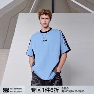 设计感拼接运动半袖 FORNINES索罗娜凉感速干短袖 T恤男女潮牌夏季