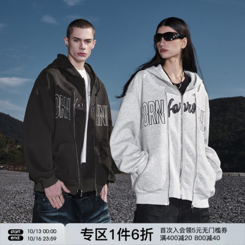 FORNINES假两件开衫卫衣