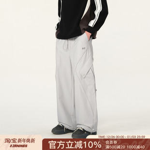 子春秋长裤 FORNINES防泼水直筒工装 潮牌休闲裤 男生宽松阔腿裤 女 裤