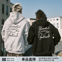 FORNINES重磅拉链卫衣男女潮牌连帽开衫情侣春秋美式外套休闲上衣