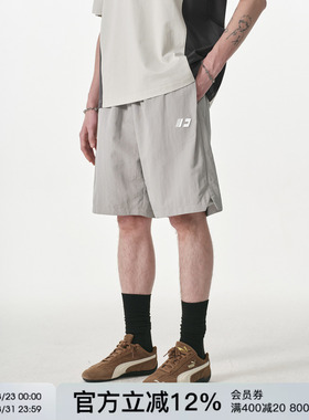 FORNINES速干短裤男款宽松休闲运动五分裤潮牌裤子夏季直筒沙滩裤