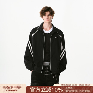 新款 2026春季 外套女 潮牌情侣装 FORNINES撞色拼接立领运动夹克男款