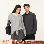 FORNINES假两件polo衫 上衣 翻领通勤长袖 华夫格卫衣男女潮牌春季 款