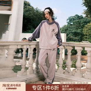 FORNINES国潮半拉链摇粒绒立领卫衣套装 运动外套 男女情侣春秋美式