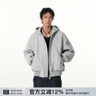 夹克棉衣情侣棉袄防寒服 外套女冬季 FORNINES简约连帽棉服男款 工装