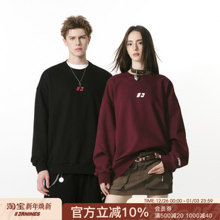 上衣宽松休闲打底衫 FORNINES重磅圆领卫衣男女潮牌春秋款 内搭长袖