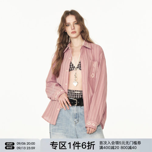 FORNINES复古民族风衬衫外套