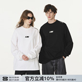 FORNINES重磅纯棉刺绣长袖 T恤男情侣上衣潮牌内搭卫衣春秋打底衫