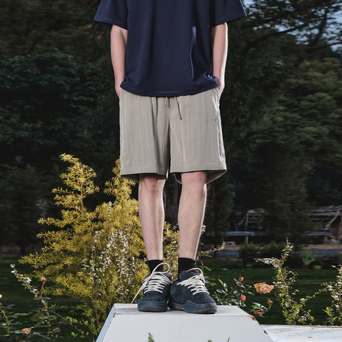 FORNINES凉感透气五分裤男生潮牌沙滩短裤夏季裤子薄款运动休闲裤