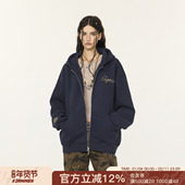 秋冬潮牌情侣装 FORNINES刺绣重磅开衫 卫衣男女宽松休闲连帽衫 外套