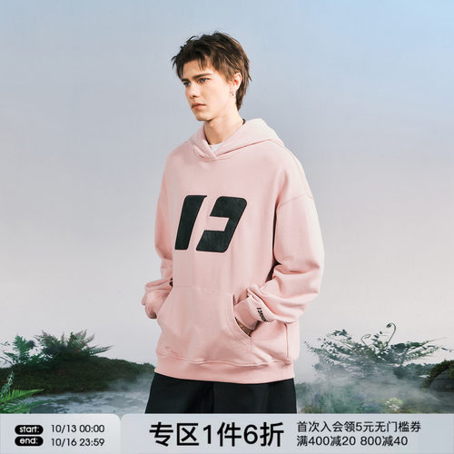FORNINES重磅纯棉毛圈卫衣男女情侣上衣潮牌春秋美式休闲连帽外套