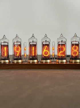 前苏联IN14辉光数码管时钟蓝牙控制辉光灯管电子管台钟真辉光时钟