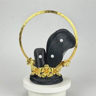 敦煌飞天头饰西域风情假发包仿真发丝古装汉服发髻一体式全套发鬓