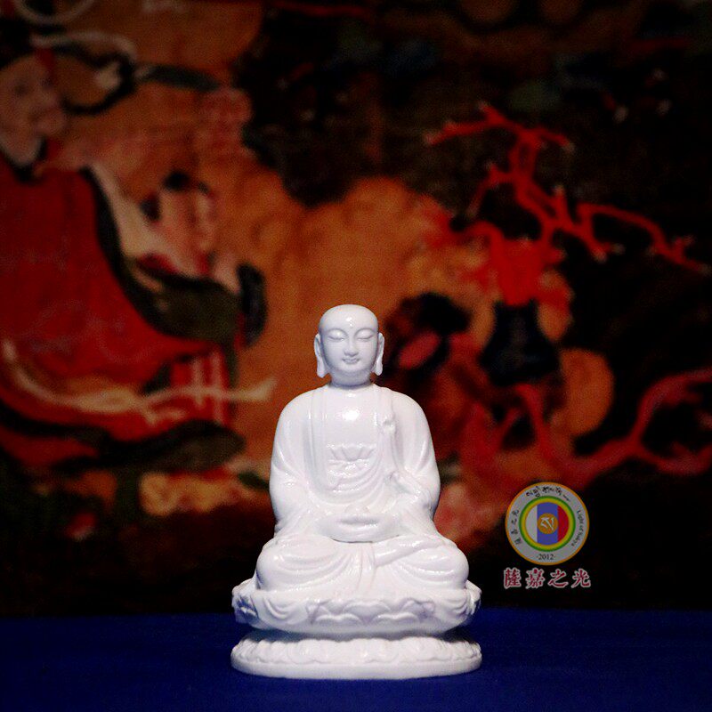 景德镇烧制汉传大愿大孝地藏王菩萨白瓷器像 掌上地藏佛像 随身佛